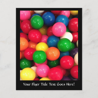 Colourful Gum Ball Candy Flyer