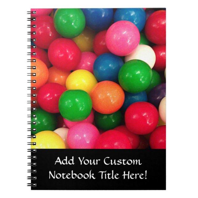 Colourful Gum Ball Candy Notebook (Front)