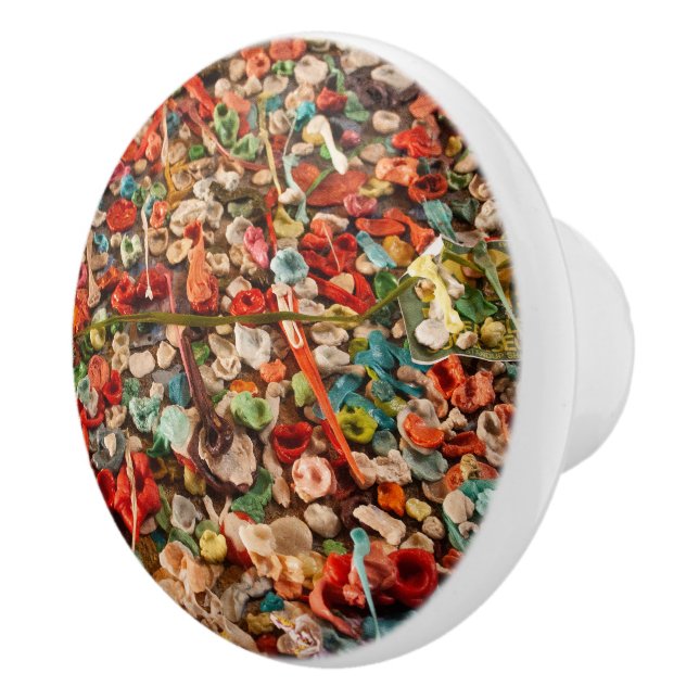 Colourful Gum Wall Ceramic Knob (Right)