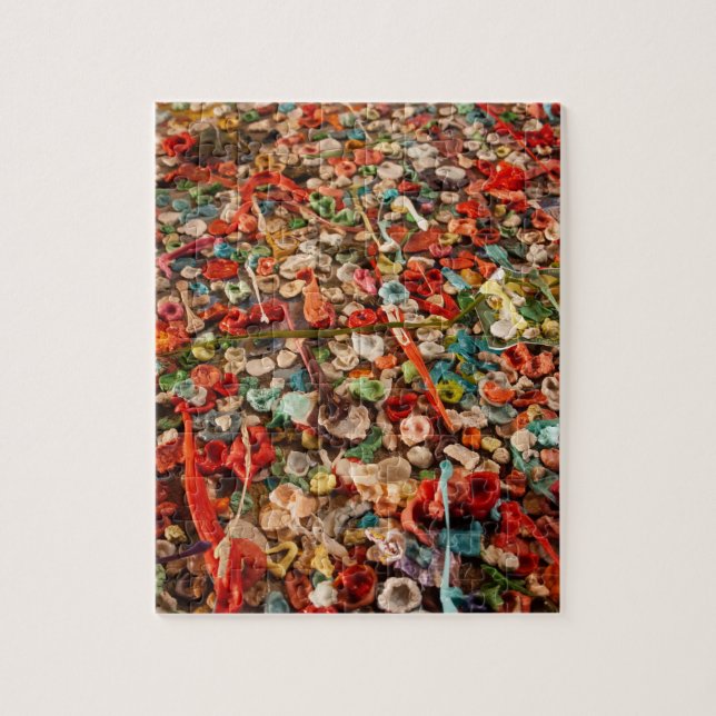 Colourful Gum Wall Jigsaw Puzzle (Vertical)