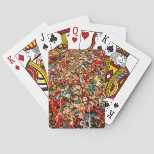 Colourful Gum Wall Playing Cards