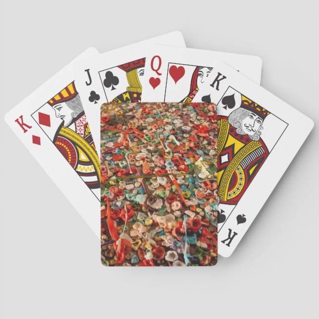 Colourful Gum Wall Playing Cards (Back)