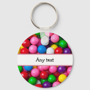 Colourful Gumball Graphic Key Ring