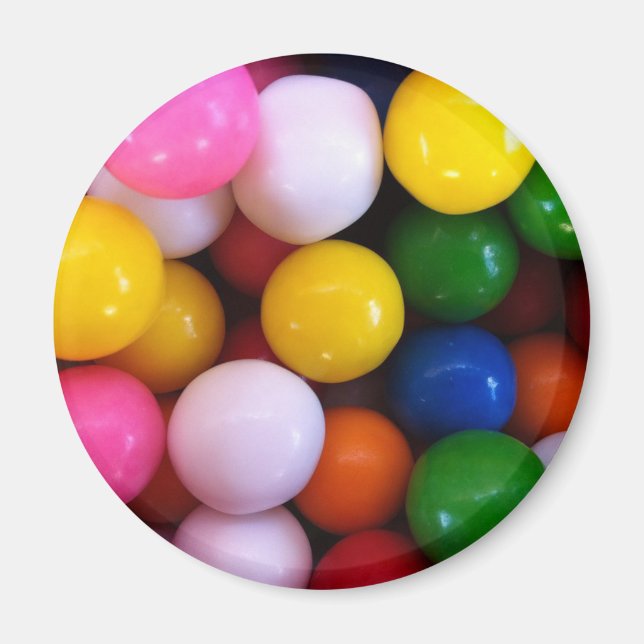 Colourful Gumballs Refrigerator Magnets (Front)