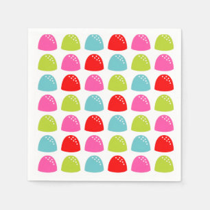 Colourful Gumdrop Pattern – Retro Candy Design Napkin