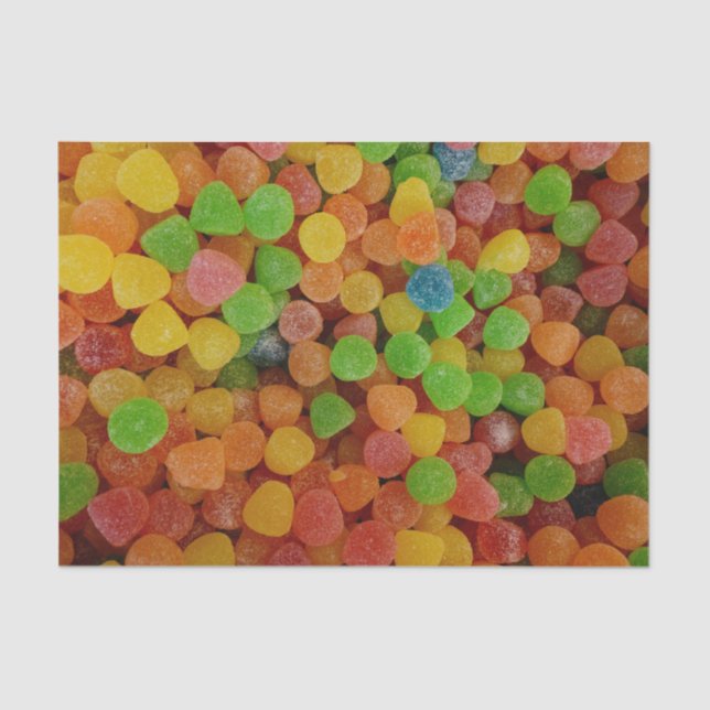 Colourful Gumdrops Candy Tissue Paper (Front)