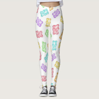 Colourful Gummy Bear Pattern | Cute Candy Rainbow Leggings