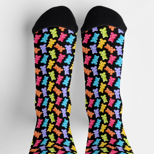 Colourful Gummy Candy Bears  Socks (Top)
