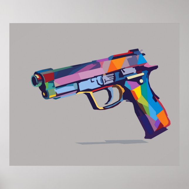 Colourful gun poster (Front)