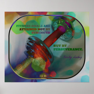 Colourful Gym Poster with Weights 07