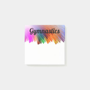 Colourful GYMNASTICS Post-It Notes