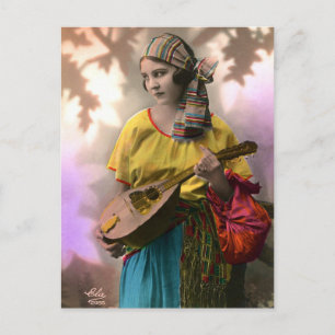 Colourful Gypsy Girl Postcard