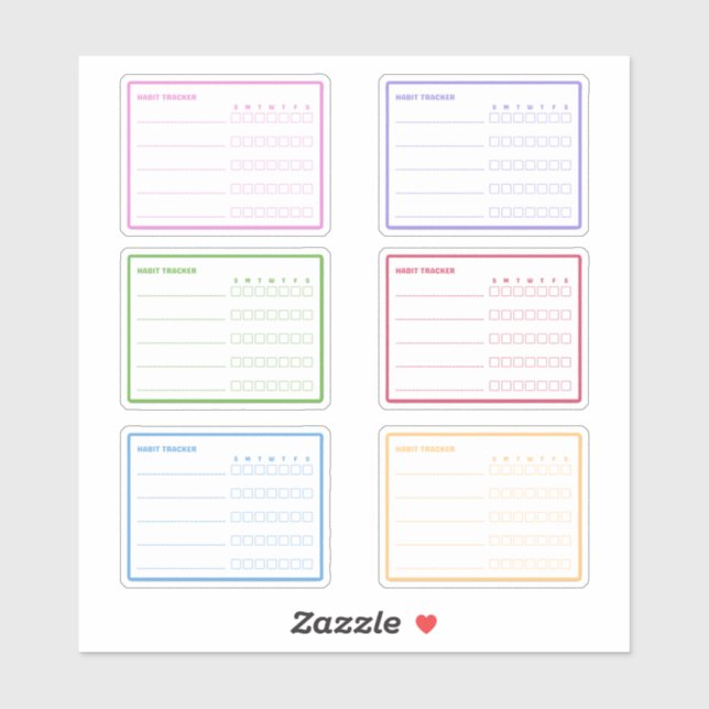 Colourful Habit Tracker Planner (Sheet)