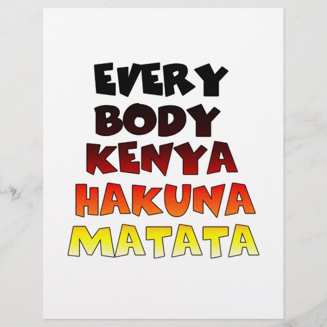 Colourful Hakuna Matata: A Kenyan Celebration (Front)