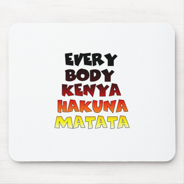 Colourful Hakuna Matata: A Kenyan Celebration Mouse Mat (Front)