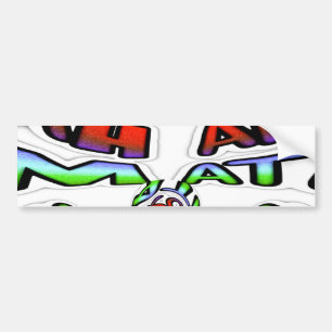Colourful Hakuna Matata Graffiti Art Print Bumper Sticker