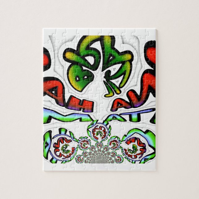 Colourful Hakuna Matata Graffiti Art Print Jigsaw Puzzle (Vertical)