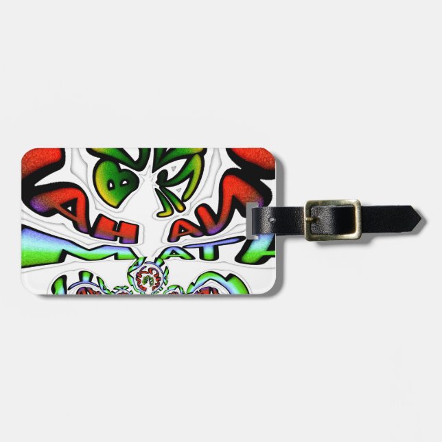 Colourful Hakuna Matata Graffiti Art Print Luggage Tag (Front Horizontal)