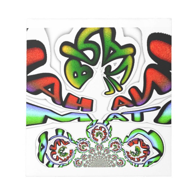 Colourful Hakuna Matata Graffiti Art Print Notepad (Front)