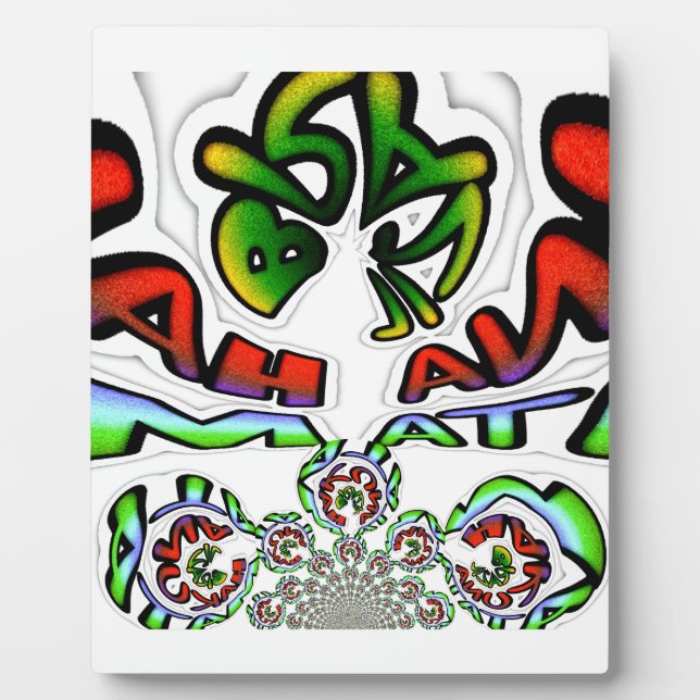 Colourful Hakuna Matata Graffiti Art Print Plaque (Front)