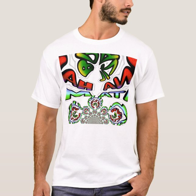 Colourful Hakuna Matata Graffiti Art Print T-Shirt (Front)