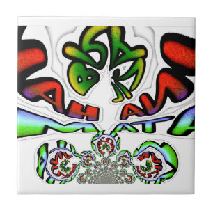 Colourful Hakuna Matata Graffiti Art Print Tile