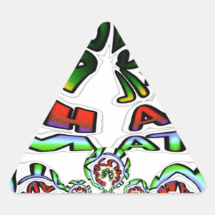 Colourful Hakuna Matata Graffiti Art Print Triangle Sticker
