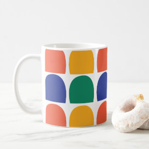 Colourful Half Circle Geometric Coffee Mug