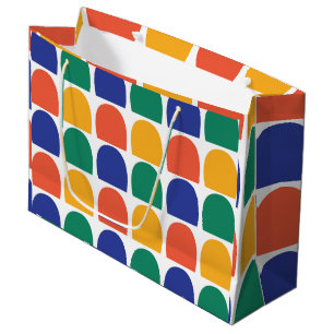 Colourful Half Circle Geometric Large Gift Bag