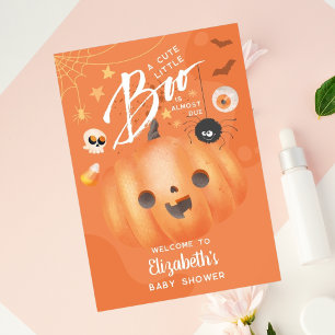 Colourful Halloween Baby Shower Boo Themed Poster