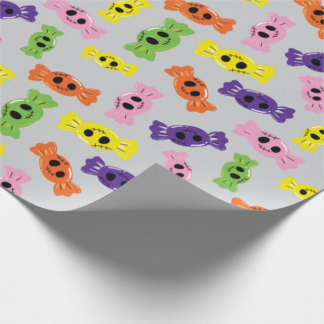Colourful Halloween Candies Seamless Wrapping Pape Paper (Corner)