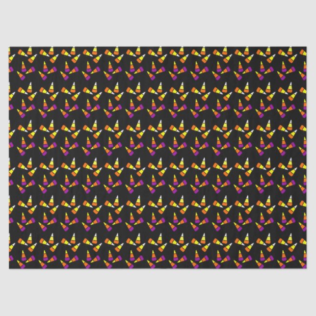 Colourful Halloween Candy Corn Pattern Tissue Pape Paper (Front)