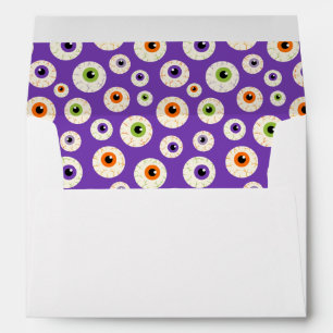 Colourful Halloween Eyeballs Pattern Envelope