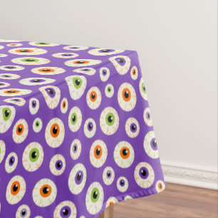 Colourful Halloween Eyeballs Pattern Tablecloth