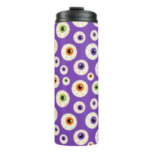 Colourful Halloween Eyeballs Pattern Thermal Tumbler