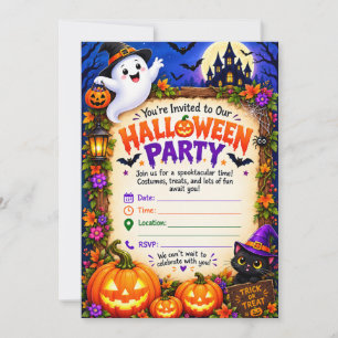 Colourful Halloween Party Invitation – Spooky Fun