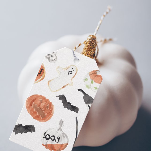 Colourful Halloween Scary Pattern  Gift Tags (Creator Uploaded)