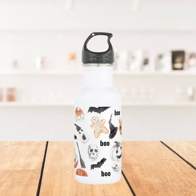 Colourful Halloween Scary Pattern |Happy Halloween 532 Ml Water Bottle (Creator Uploaded)