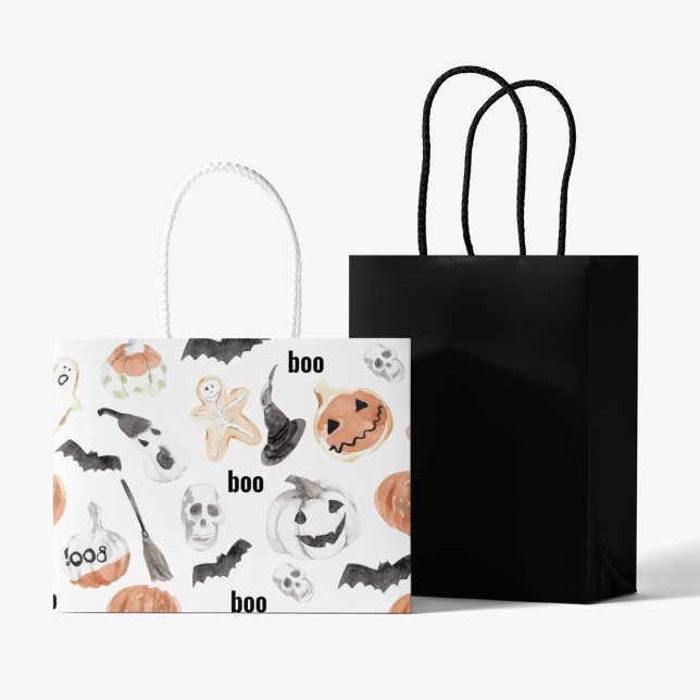 Colourful Halloween Scary Pattern |Happy Halloween Large Gift Bag (Creator Uploaded)