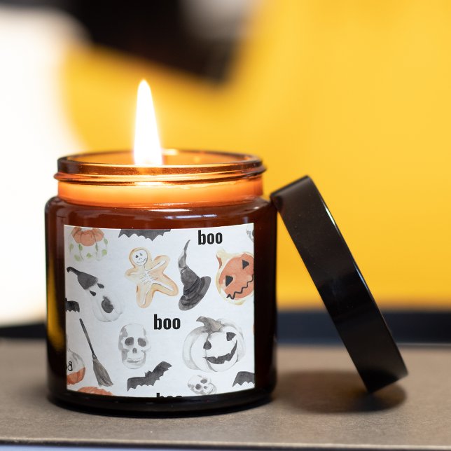 Colourful Halloween Scary Pattern |Happy Halloween Square Sticker (Creator Uploaded)