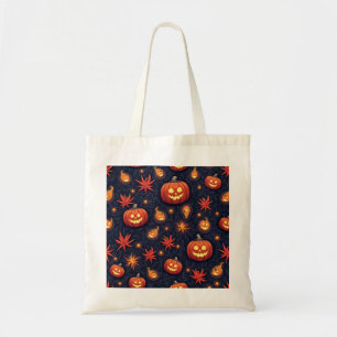 Colourful Halloween Scary Pattern  Happy Halloween Tote Bag