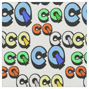 Colourful Ham Radio CQ Fabric