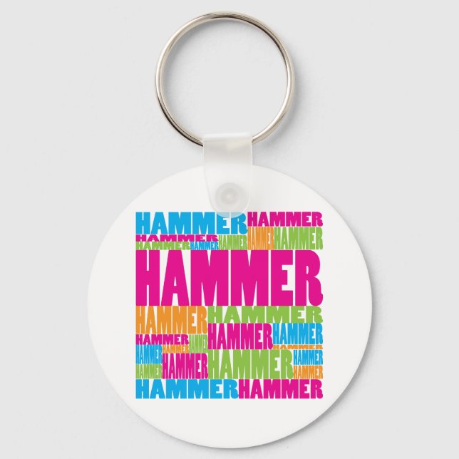 Colourful Hammer Key Ring (Front)