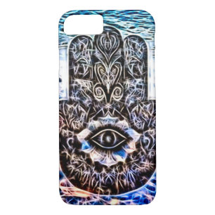 Colourful Hamsa Eye Fractal Art iPhone 8/7 Case