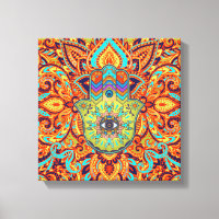 Colourful  Hamsa Hand -  Hand of Fatima