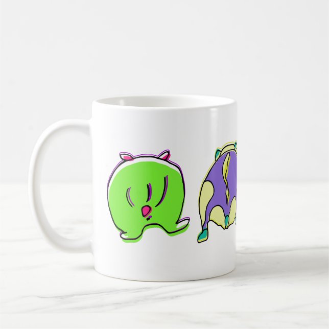 Colourful Hamster Butts Coffee Mug (Left)
