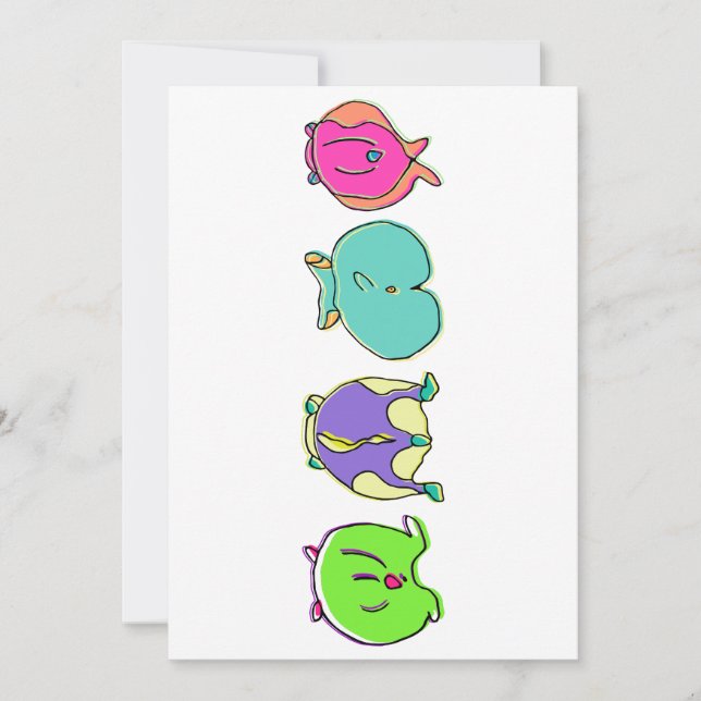 Colourful Hamster Butts Holiday Card (Front)