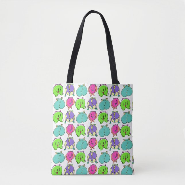 Colourful Hamster Butts Pattern Tote Bag (Front)