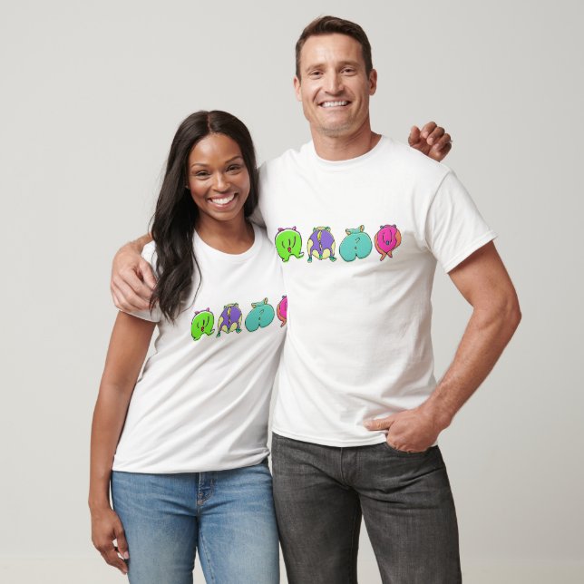 Colourful Hamster Butts T-Shirt (Unisex)
