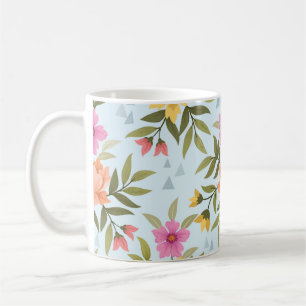Colourful Hand Draw Flowers Coffee Mug